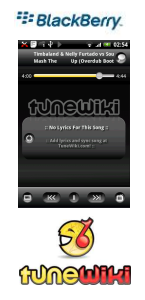 Listen to NonStopPlay using TuneWiki on Blackberry